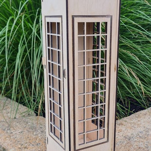 English Telephone Booth, Lasercut, SVG, DXF, Bottle Box, Gift
