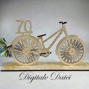 Bicycle, 70th birthday, gift, cash gift, SVG, DXF, laser, laser cut
