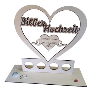 Silver wedding, 25 years, SVG, DXF, Lightburn, wedding, couple, surprise, joy, friends
