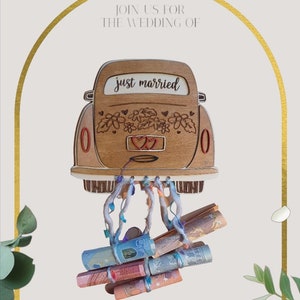 Just married, Hochzeit, VW, Auto, Geschenk, Geldgeschenk, SVG, DXF