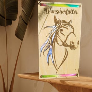 Cumplidor de deseos, caballo, SVG, DXF, láser, corte láser, regalo en efectivo, cumpleaños,