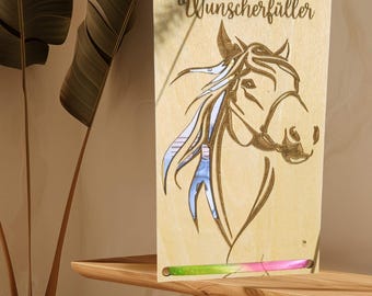 Wish fulfiller, horse, SVG, DXF, laser, laser cut, money gift, birthday