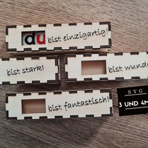 3 und 4mm Duplobox, Lasercut, Geschenk, Duplobox, Digital, SVG, DFX, 3mm