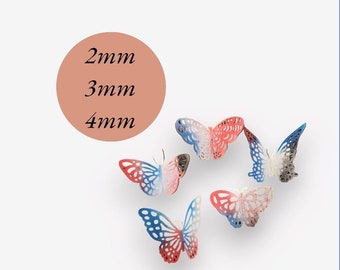 Butterflies 10 different, 2 mm, 3 mm, colorful, Easter, decoration, decoration, SVG, DXF