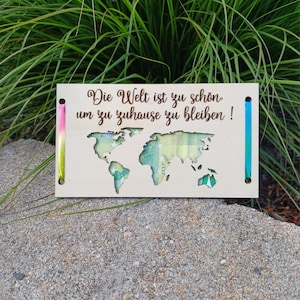 Wunscherfüller, Weltkarte, Reise, SVG, DXF, Laser, Lasercut, Geldgeschenk,