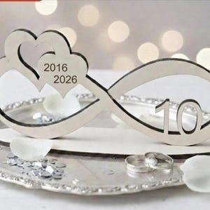 Hölzerne Hochzeit 10 Jahre 2016 - 2026 aus 4mm Sperrholz   Datei aus DXF, SVG und Lasercut
