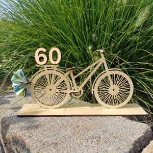 Fahrrad, 60, Geburtstag, Geschenk, Geldgeschenk, SVG, DXF, Laser, Lasercut