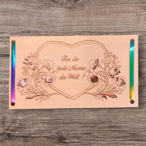 Réalisateur de vœux pour la fête des mères, cœur avec fleurs, amour, maman, surprise, SVG, DXF, Lightburn