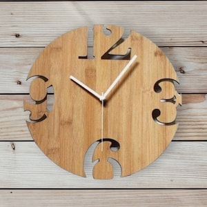Clock with large numbers, SVG, DXF