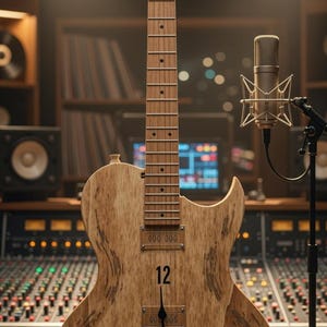 Wanduhr Gitarre, SVG, DXF, Lasercut