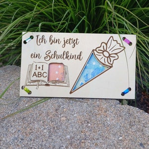 Wunscherfüller, Ich bin jetzt ein Schulkind, Schule, Geldgeschenk, SVG, DXF, Laser, Lasercut