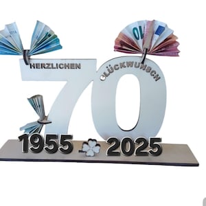 70 Geburtstag, Geschenk, Geldgeschenk, SVG, DXF, Laser, Lasercut,