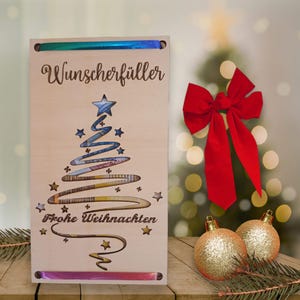 Wensvervuller, vrolijk kerstfeest, SVG, DXF, Laser, Lasercut, geldcadeau,
