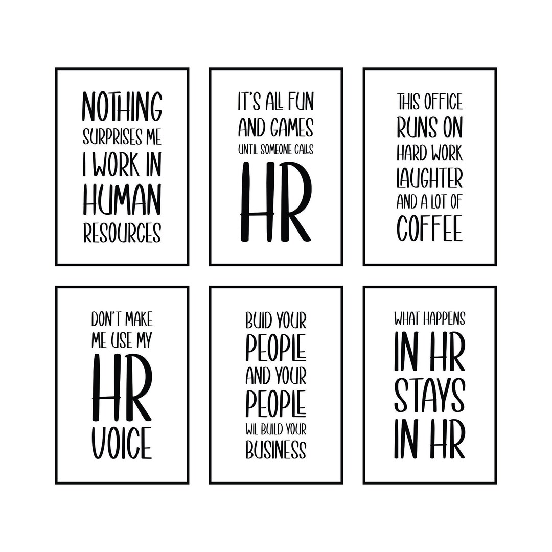 HR Office Decor, Human Resources Wall Art, Printable Etsy
