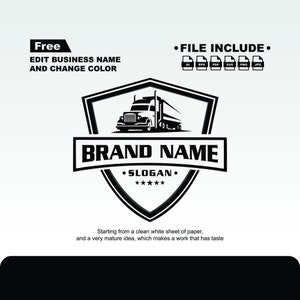 Trucking Logo Template - Truck Logo - Cargo - Transportation - Logo Branding