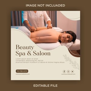 Beauty spa & care  instagram post or social media banner template