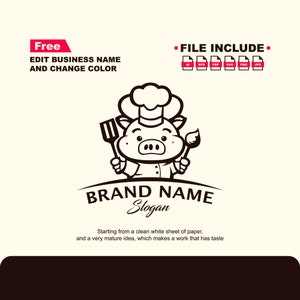 Pig Chef  Logo Template - Pig Chef - Restaurant Logo - Logo Branding