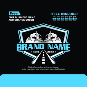 Trucking Logo Template - Truck Logo - Cargo - Transportation - Logo Branding