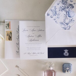 Elegant Wedding Invitation Template | Navy Script Printable Invite | Digital Download | Personalized