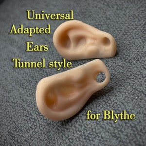 Adapted Ears Tunnel for all types of Natural skin tone Blythe dolls