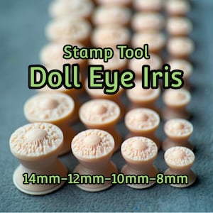 Narzędzie do stemplowania oczu Doll Eye Iris do oczu o średnicy 14 mm, 12 mm, 10 mm i 8 mm.