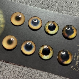 Nr.15 Set 4in1  Eye chips for Custom Blythe Dolls - 14mm With realistic or multi colored eyes; green and others; Handmade