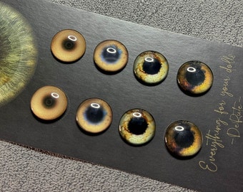 Nr.15 Handmade Blythe Doll Eye Chips – 14mm Realistic Glass Cabochons