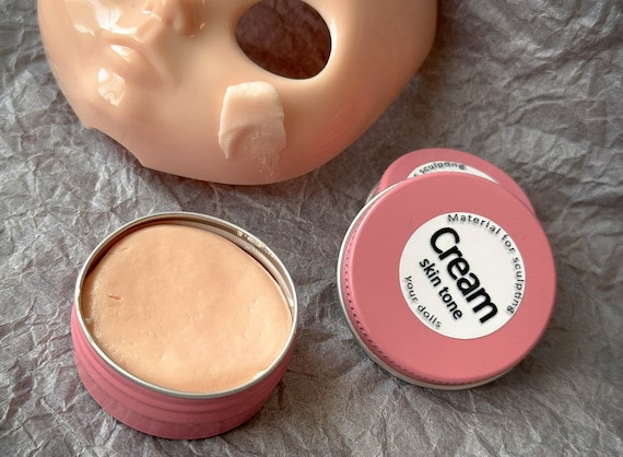 Cream color Material for sculpting and customizing Neo Blythe dolls of face, ears and other plastic parts body for to create 3D effect