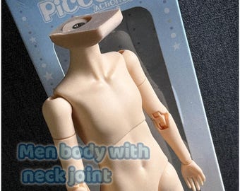 Piccodo Men body with Neck Joint White, Natural or Tan skin tone, Men bust