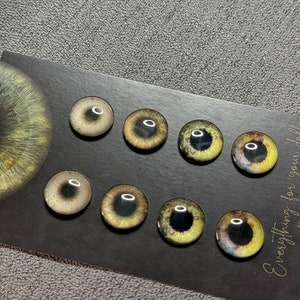 Handmade 14mm Realistic Eye Chips for Blythe Dolls - Set of 4