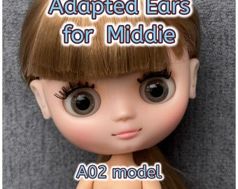 Adapted Ears for Middie Blythe Doll: A02 Model for Customizing