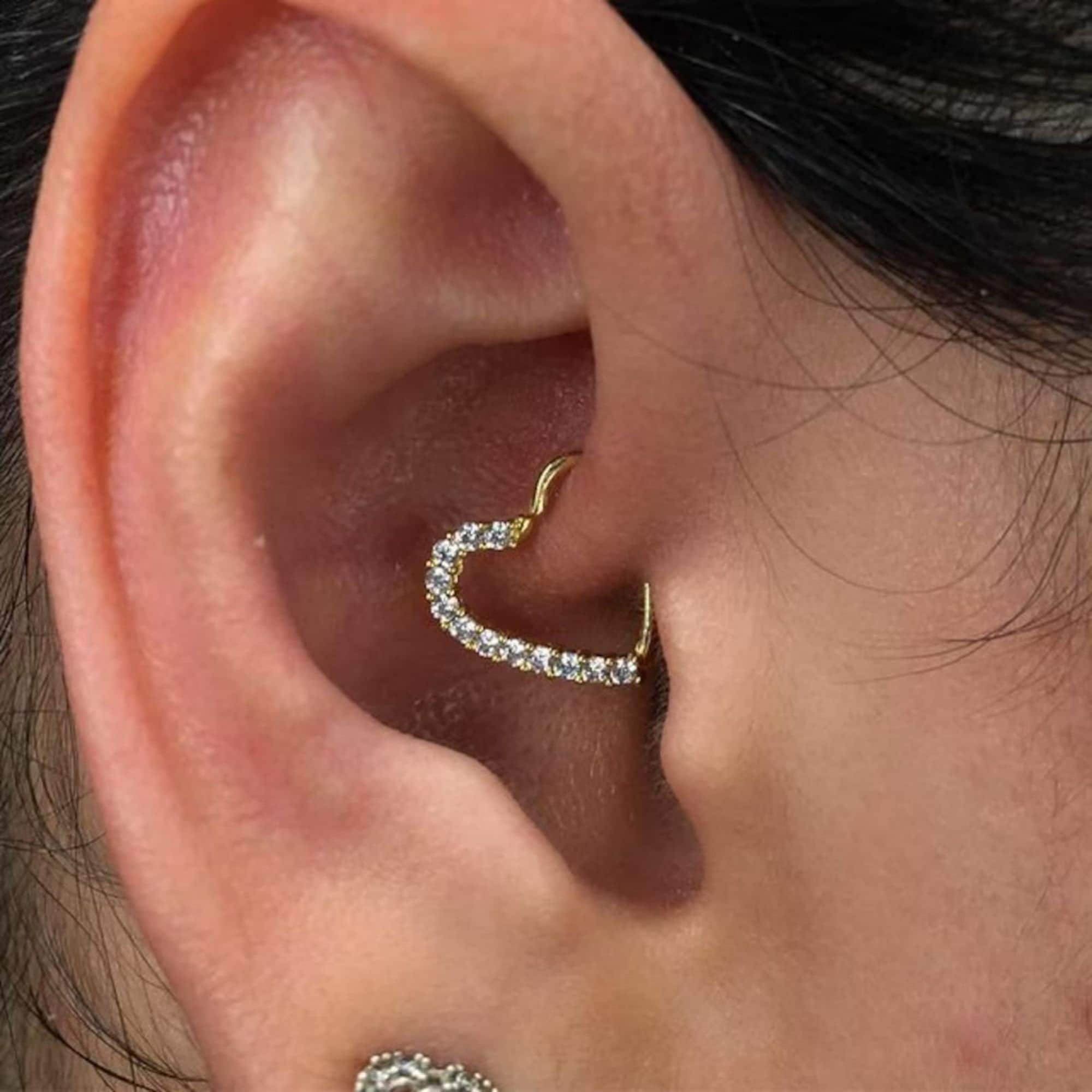 Daith piercing heart jewelry clearance