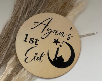 milestone disc, first Eid, Eid Mubarak, my first Eid, babies first Eid sign
