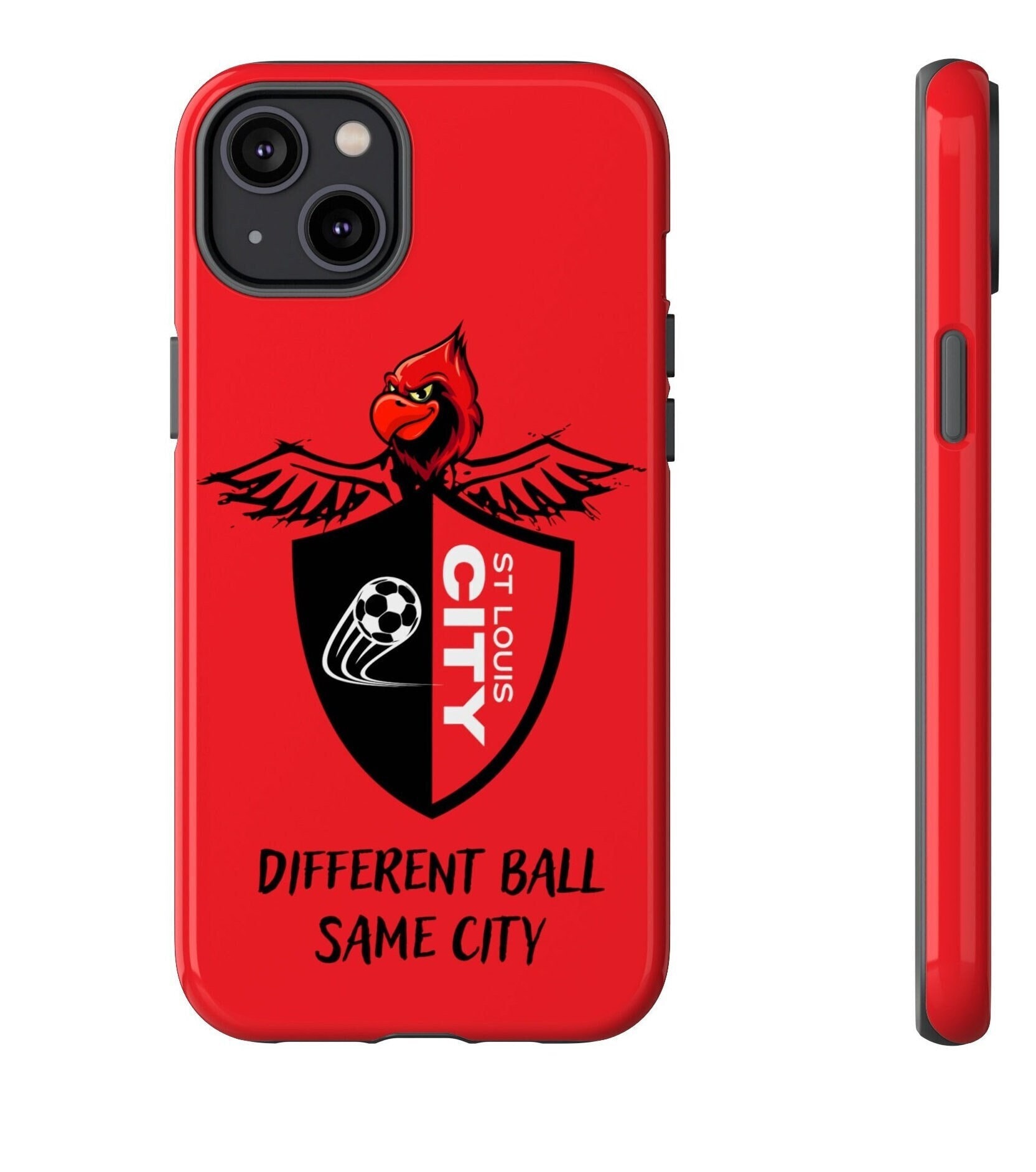 St. Louis City SC iPhone Solid Design Bump Phone Case - Red