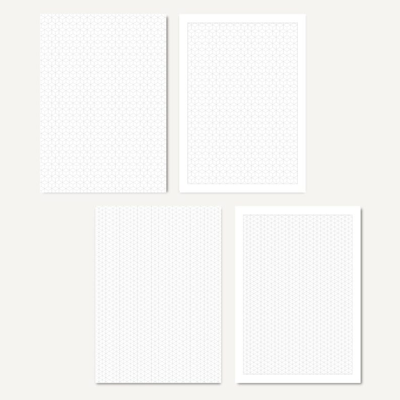 Isometric Graph Paper Printable | 3D Grid Design Paper for Sketching ...