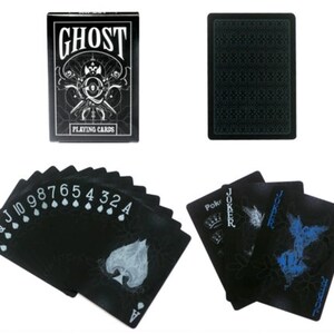 Waterproof 100 Plastic Playing Cards Black Poker Cards Poker Skat