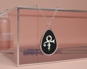 Silber Schmuck Liebe Symbol Halskette, Silber Prinz Anhänger, Elegant Royal - Eine Ikonenhafte Hommage, an einen Ikonenhaften Musiker