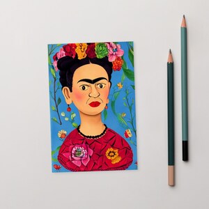 Cartão postal padrão Frida Kahlo, cartão comemorativo