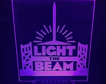 Light the Beam Sacramento Kings Acrylic Sign with LED Base, Version 2