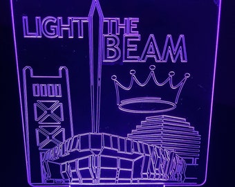 Light the Beam Sacramento Kings Acrylic Sign with LED Base, Version 1