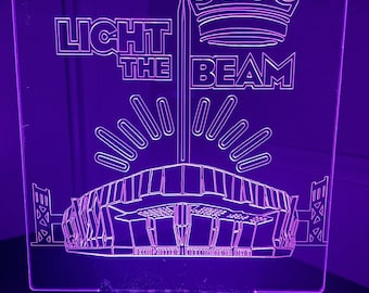 Light the Beam Sacramento Kings Acrylic Sign with LED Base, Version 3
