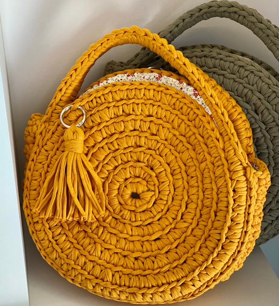 Cotton Knitting Handbag | Crochet Bag Handmade | Small Bag | Womens Handbag