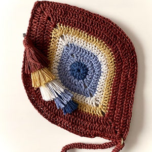 Porte-monnaie Evil Eye | Pochette en crochet | Sac fait main | Sac à main en papier | Sac tissé