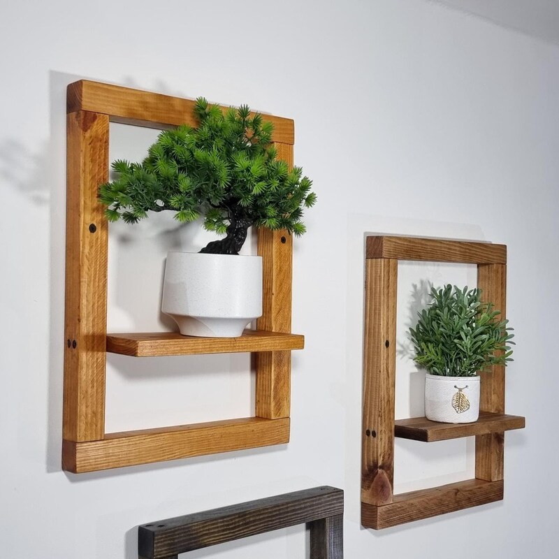 Chunky Wood Frame Shelf - Etsy UK