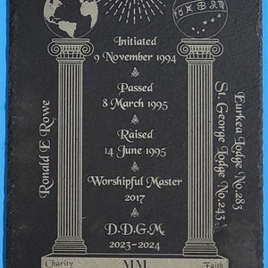 Masonic Journey Plaque