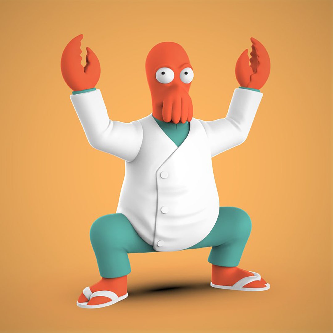 Zoidberg STL Files Statue Figure 3d Printer 3d Paint 3d Model Etsy