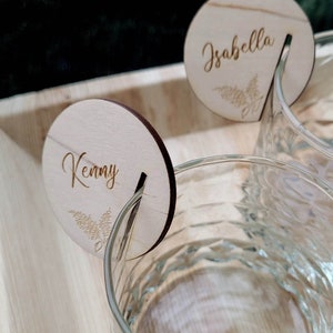 Glass hangers, wood wine charm,  wine charm, custom glass hangers, personalized wine charm, wedding glass hangers, wedding decor