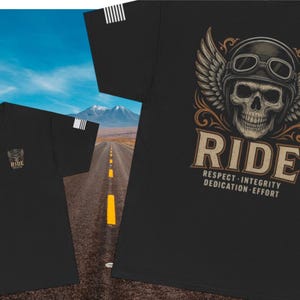 Motorcycle Ride Unisex Tee, Biker T-shirt, Motorbike Shirt, Motorcycle Lover Gift, Graphic Tee for Riders