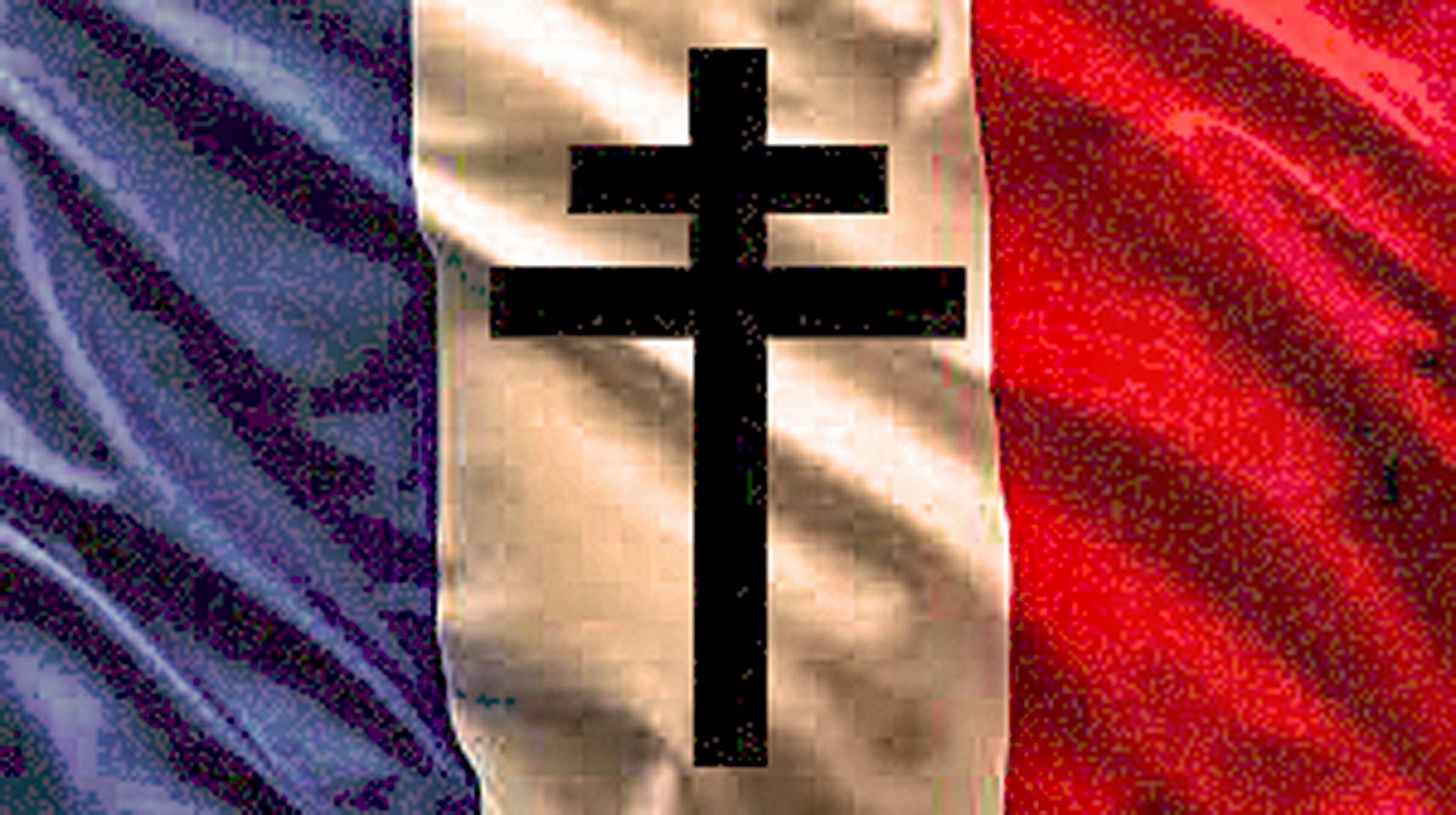 Pin's drapeau Français et croix de Lorraine - France - Tony et Paul, Made  in France à Saumur
