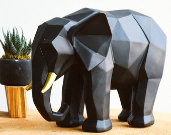 Cubic Elephant Statue ,Animal Sculpture, Animal  Figure ,Home Decor, Art Decor,Art Objeckt